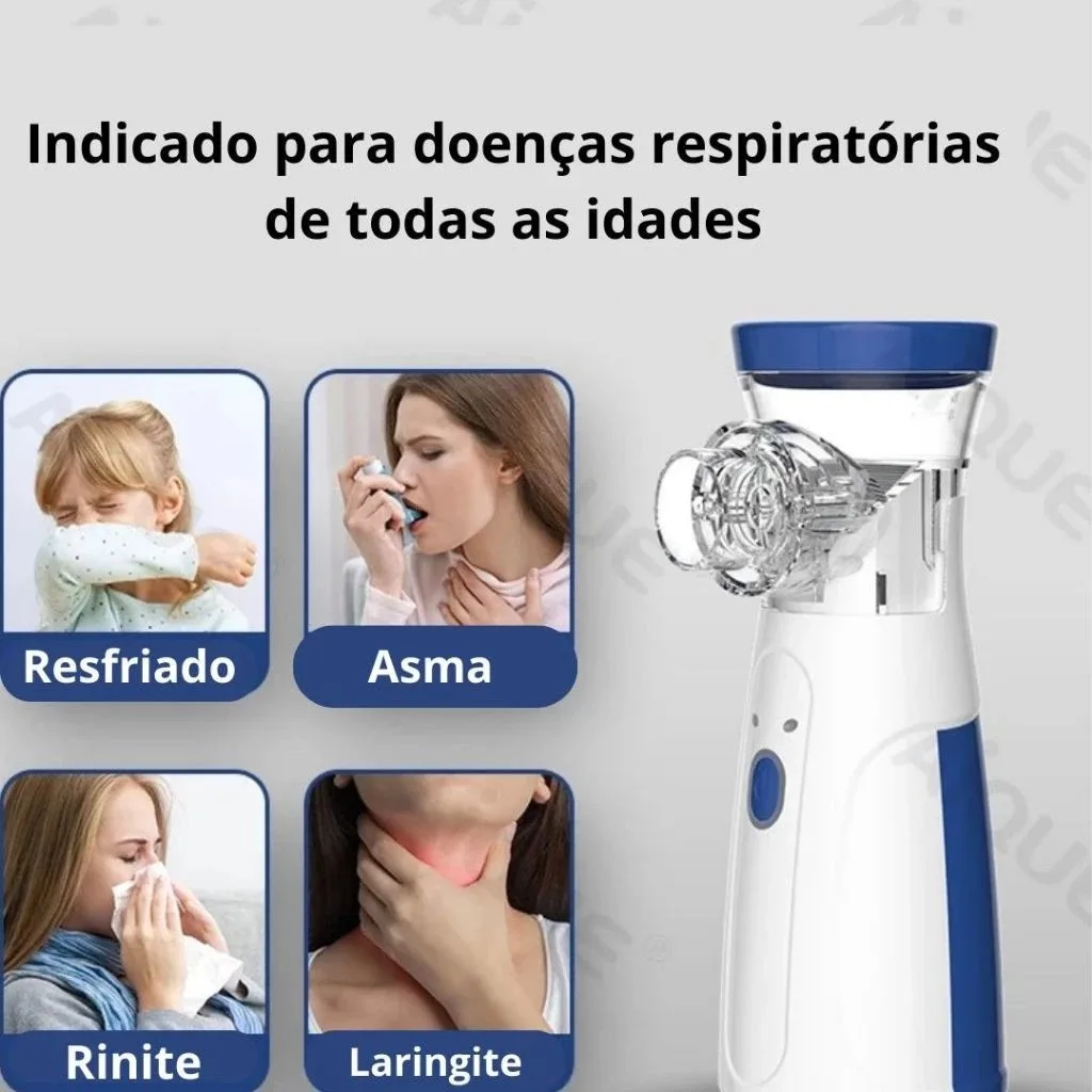 Mini Nebulizador Portátil E Silencioso Ajustável Adequado Para Crianças E Adultos