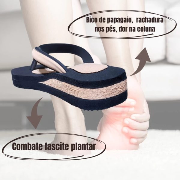 Ortopedico Chinelo confortável feminino sandália massageadora nuvem. - Imagem 4