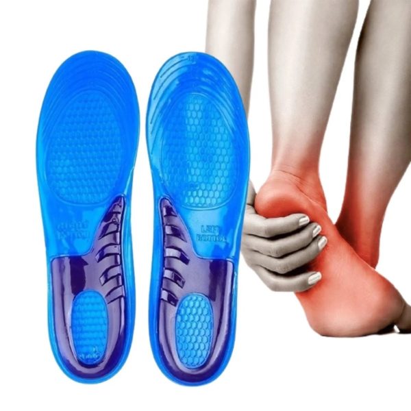 Palmilha Ortopédica Gel de Silicone para Dores nos Pés Anti Impacto para Sapato